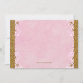 Invitation Il était une fois Princesse Anniversaire (Dos)