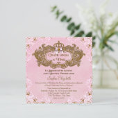 Invitation Il était une fois princesse anniversaire (Debout devant)