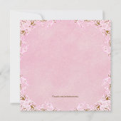 Invitation Il était une fois princesse anniversaire (Dos)