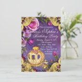 Invitation Il Était Une Fois Princesse Anniversaire (Debout devant)