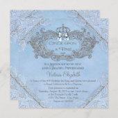 Invitation Il était une fois princesse anniversaire (Devant / Derrière)