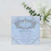 Invitation Il était une fois princesse anniversaire (Debout devant)