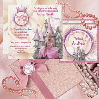 Invitation Il Était Une Fois Princesse Anniversaire 1-10 ans