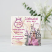 Invitation Il Était Une Fois Princesse Anniversaire 1-10 ans (Debout devant)