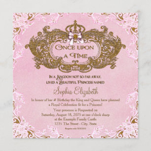 Invitation Il était une fois princesse Birthday