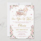 Invitation Il Était Une Fois Princesse Carrie Anniversaire (Devant)