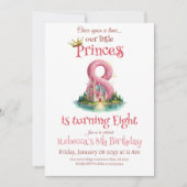 Invitation Il était une fois Princesse Castle Girl 8e anniver (Devant)