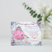 Invitation Il était une fois princesse fée conte anniversaire (Debout devant)