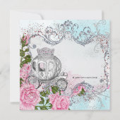 Invitation Il était une fois princesse fête d'anniversaire (Dos)