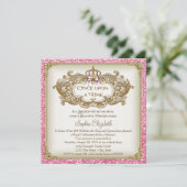 Invitation Il était une fois princesse fête d'anniversaire (Debout devant)