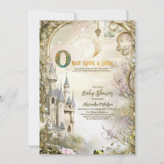 Invitation Il était une fois un château de contes de fées