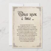 Invitation Il était une fois un Mariage de conte de fées (Devant)