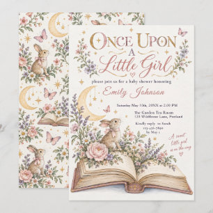 Invitation Il était une fois une Baby Shower pour une petite