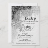 Invitation Il fait froid à l'extérieur Baby shower de cônes d (Devant)