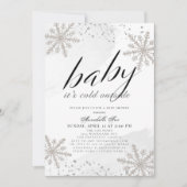 Invitation Il fait froid à l'extérieur du Baby shower d'aquar (Devant)
