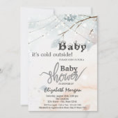 Invitation Il fait froid à l'extérieur du Baby shower de bran (Devant)