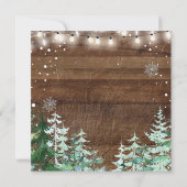 Invitation Il fait froid à l'extérieur du Baby shower de la p (Dos)