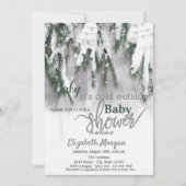 Invitation Il fait froid à l'extérieur du Baby shower de neig (Devant)