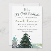 Invitation Il fait froid à l'extérieur du Baby shower des for (Devant)