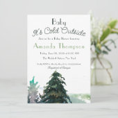 Invitation Il fait froid à l'extérieur du Baby shower des for (Debout devant)