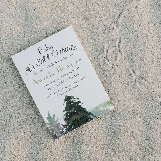 Invitation Il fait froid à l'extérieur du Baby shower des for