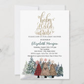 Invitation Il fait froid à l'extérieur du Baby shower des pin (Devant)