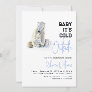 Invitation Il fait froid à l'extérieur du Baby shower d'hiver