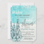 Invitation Il fait froid à l'extérieur du Baby shower foresti (Devant)