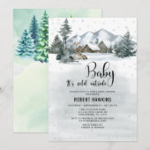 Invitation Il fait froid à l'extérieur du Baby shower foresti (Devant / Derrière)