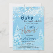 Invitation Il fait froid à l'extérieur du Baby shower foresti (Devant)