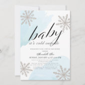 Invitation Il fait froid à l'extérieur du Baby shower virtuel (Devant)
