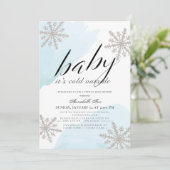 Invitation Il fait froid à l'extérieur du Baby shower virtuel (Debout devant)