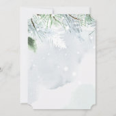 Invitation Il fait froid dehors Baby shower Branches de neige (Dos)