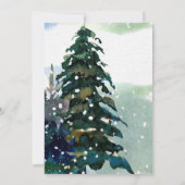 Invitation Il fait froid dehors Baby shower d'arbre de Noël (Dos)