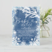 Invitation Il fait froid dehors Baby shower de Noël de Flamme (Debout devant)