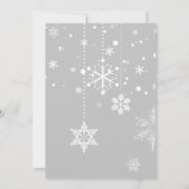 Invitation Il fait froid dehors | Hiver Arbre gris Baby showe (Dos)