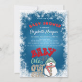 Invitation Il fait froid dehors, Snowman, Baby shower de Snow (Devant)