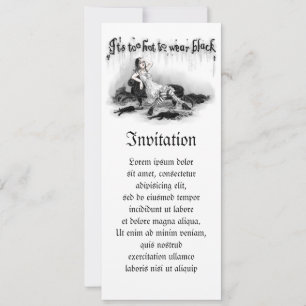 Invitation Il fait trop chaud pour porter du noir