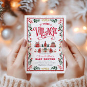 Invitation Il Faut Un Baby shower Village Vacances