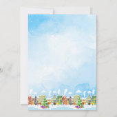 Invitation Il Faut Un Village Winter Père Noël Baby shower (Dos)