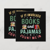 Invitation IL IMPLIQUE LIVRES & PAJAMAS COMPTER MOI DANS Drôl (Devant / Derrière)