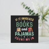 Invitation IL IMPLIQUE LIVRES & PAJAMAS COMPTER MOI DANS Drôl (Debout devant)