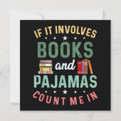 Invitation IL IMPLIQUE LIVRES & PAJAMAS COMPTER MOI DANS Drôl (Dos)