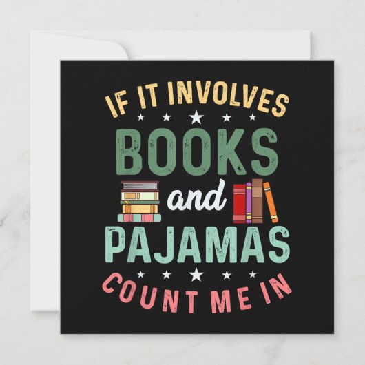 Invitation IL IMPLIQUE LIVRES & PAJAMAS COMPTER MOI DANS Drôl (Devant)