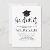 Invitation Il l'a fait Classe de Graduation de 2025, Graduati (Devant)