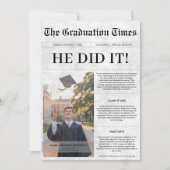 Invitation Il L'A Fait | Graduation du budget Journal Photo (Devant)