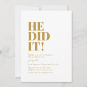 Invitation Il L'A Fait ! Modèle de l'invitation de la fête de (Devant)