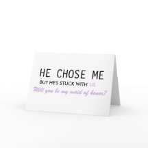 Il m'a choisie mais il est coincé avec nous Demois