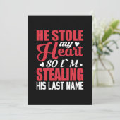 Invitation Il M'A Volé Le Coeur Donc Je Vole Son Nom (Debout devant)