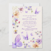 Invitation Il Me Donne De La Fête des mariées De Papillons Vi (Devant)